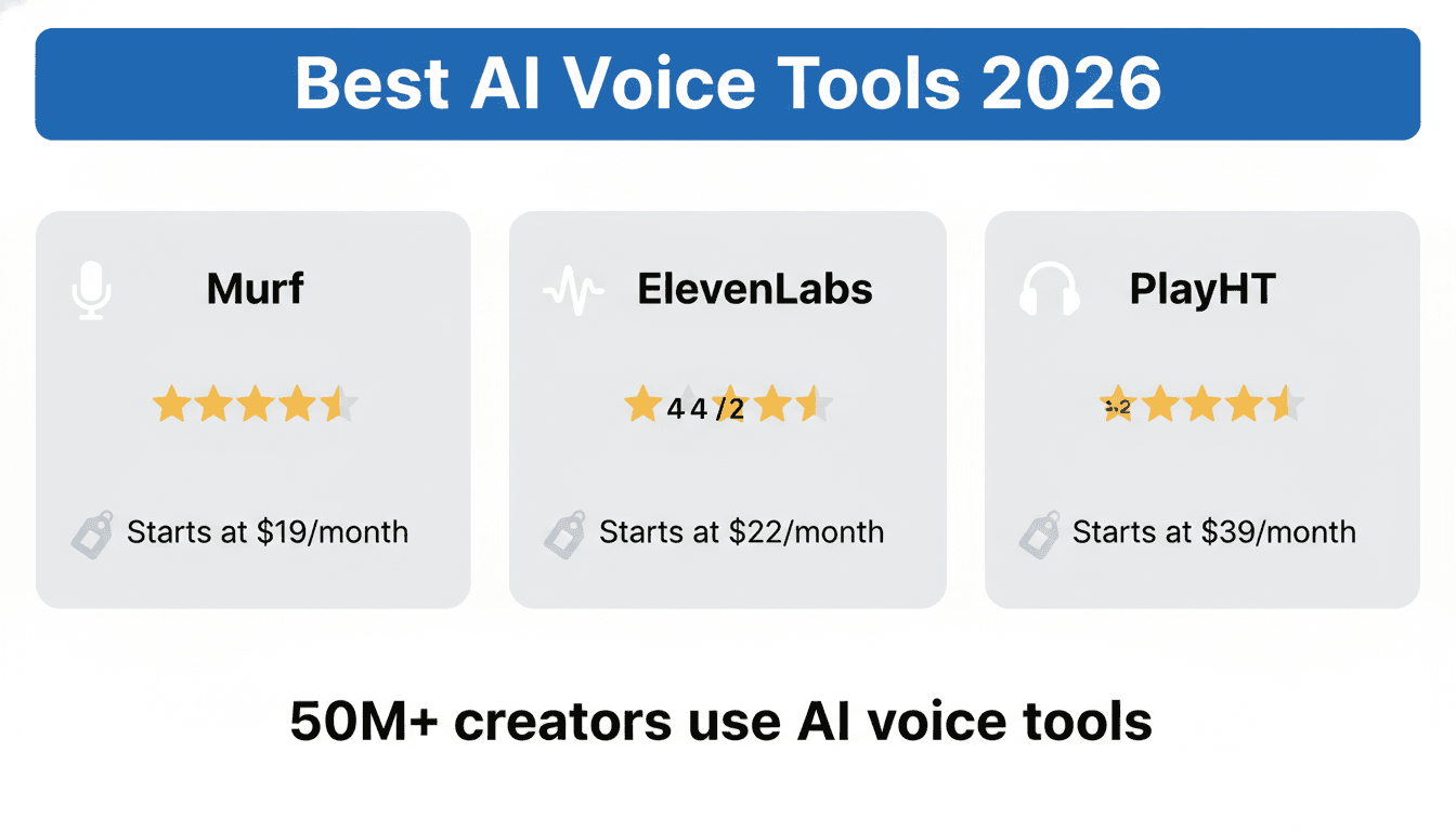 Best AI Voice Generator Tools for 2026: Ranked by Real Use Cases