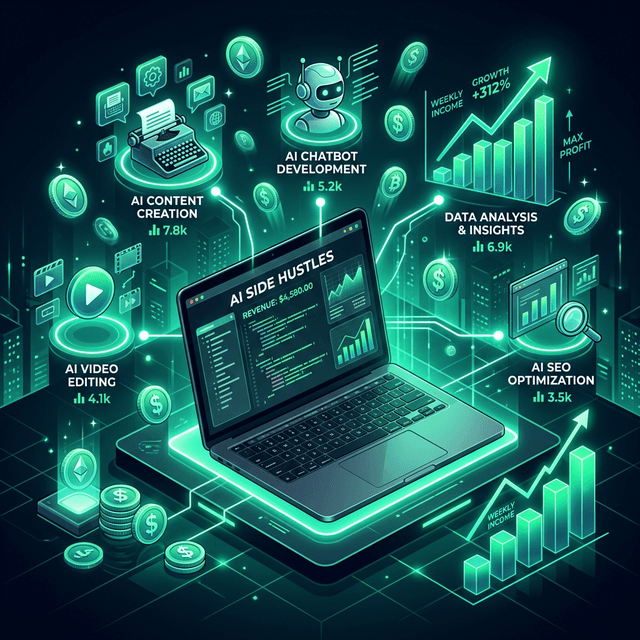 7 AI Side Hustle Ideas You Can Start This Weekend (That Actually Work)