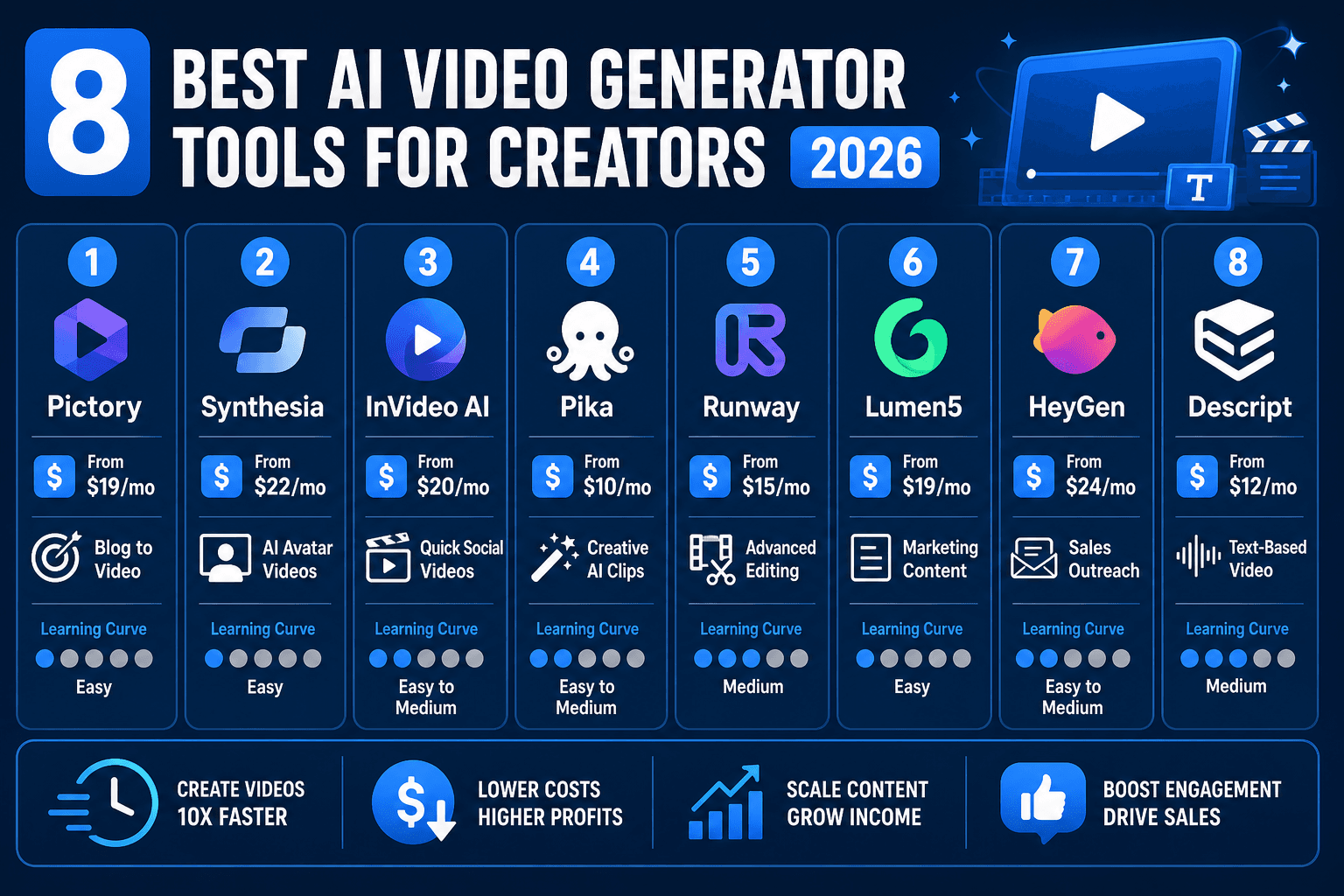 8 Best AI Video Generator Tools for Creators in 2026