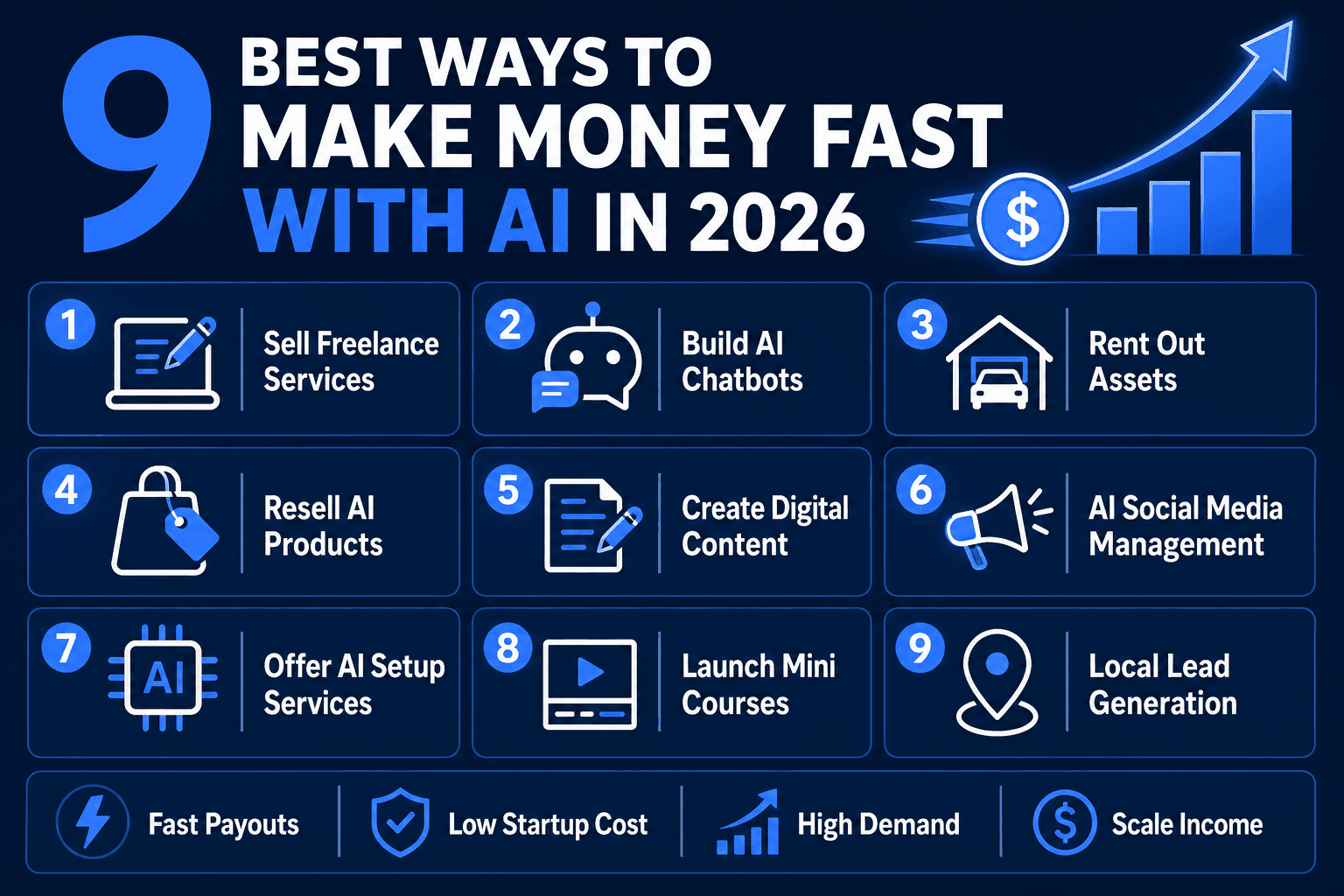 9 Best Ways to Make Money Fast With AI in 2026