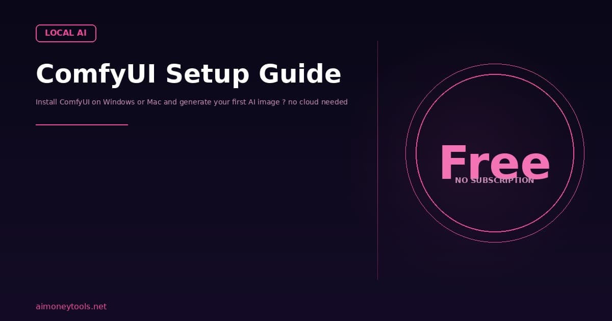 ComfyUI Beginner Guide 2026: Install, Setup & First Image