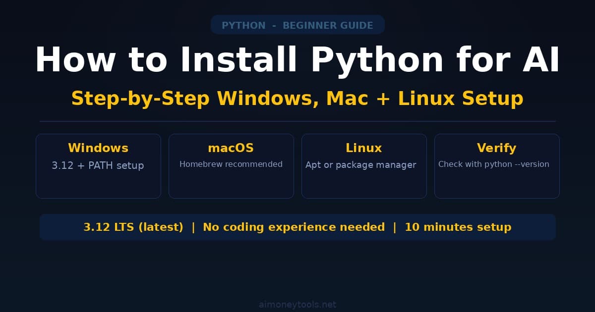 How to Install Python for AI: Complete Beginner Guide (Windows, Mac, Linux)