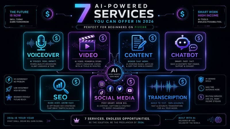 How to Make Money on Fiverr with AI Tools in 2026: 7 Gigs You Can Start This Week