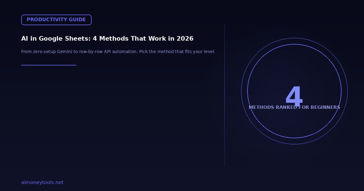 How to Use AI in Google Sheets: 4 Methods That Actually Work (2026)