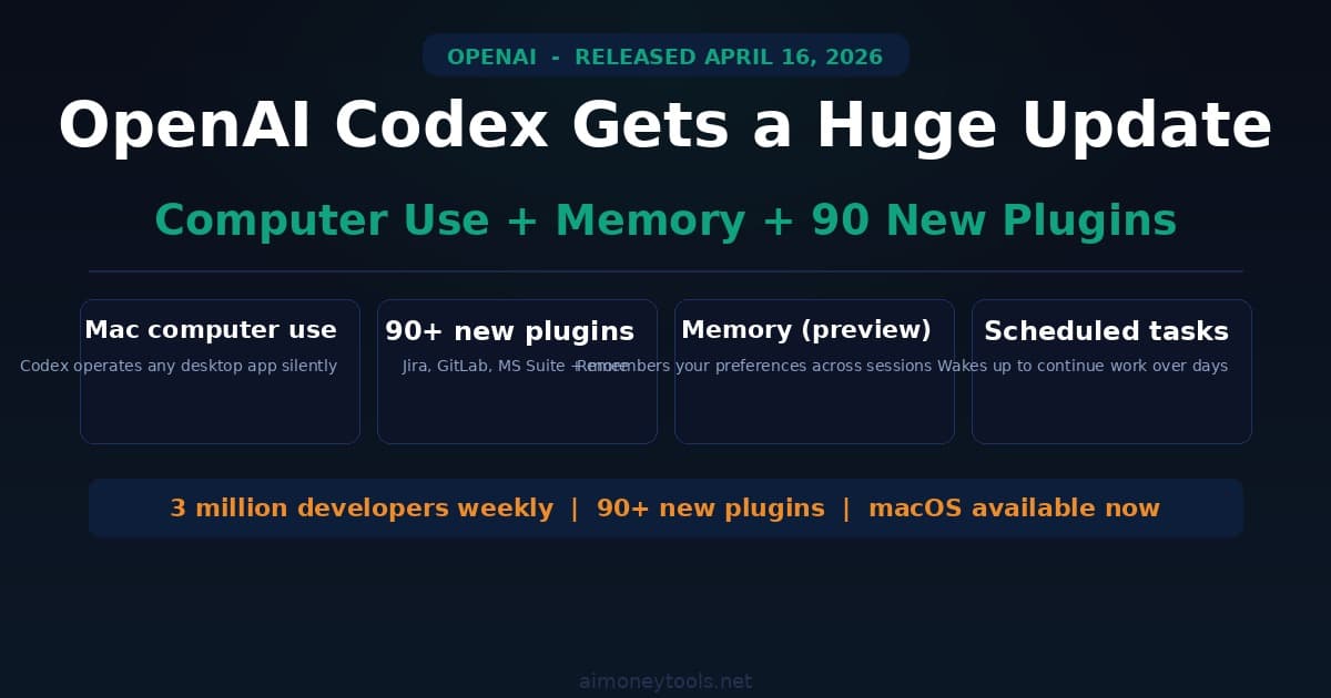 OpenAI Codex Gets a Huge Update: Computer Use, Memory, and 90+ Plugins