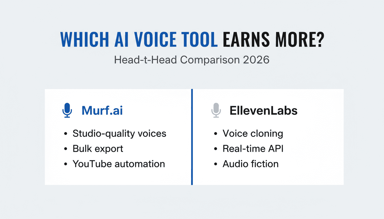 Murf.ai vs ElevenLabs 2026: Which AI Voice Generator Makes You More Money?