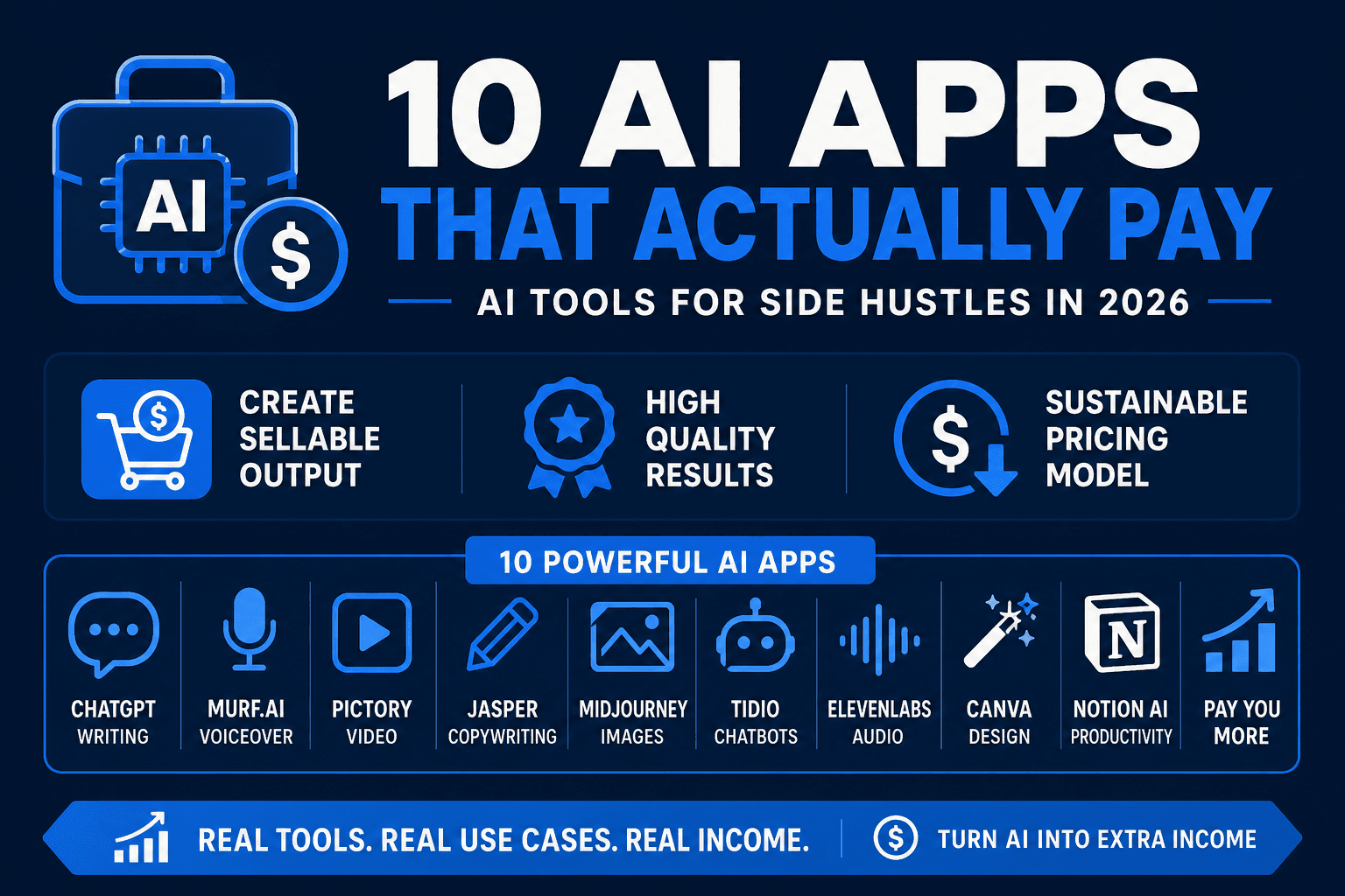Best AI Apps for Side Hustles in 2026: 10 Tools That Actually Pay