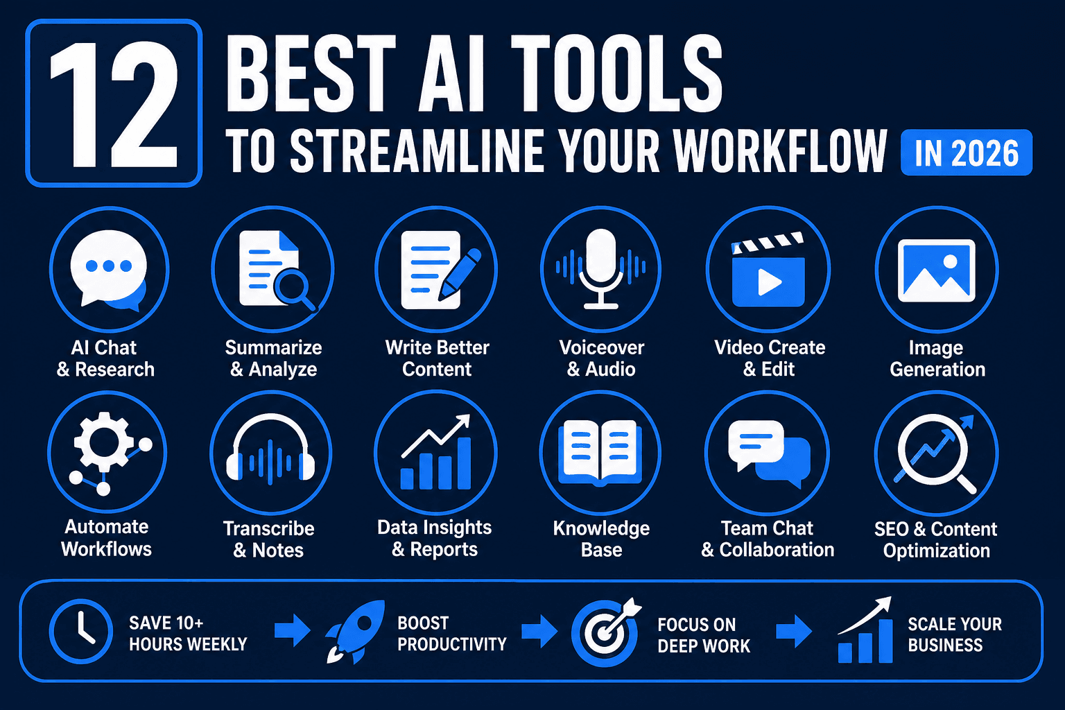 12 Best AI Tools to Streamline Your Workflow in 2026