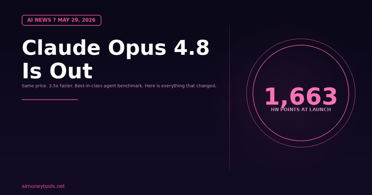 Claude Opus 4.8 Is Out: Everything That Changed (May 2026)