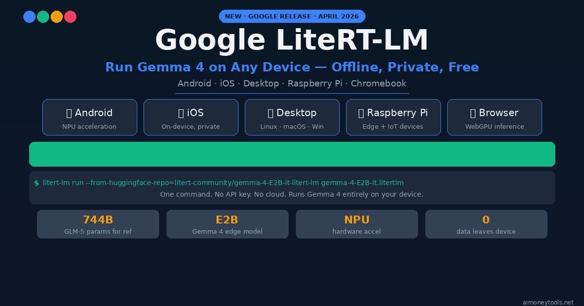 Google LiteRT-LM: Run Gemma 4 Locally on Any Device (2026 Setup Guide)