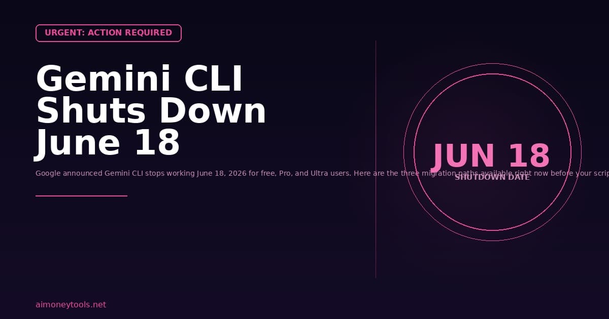 Google Is Shutting Down Gemini CLI on June 18 — What to Do Before Then