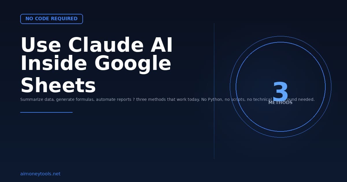 How to Use Claude in Google Sheets: Automate Tasks Without Code (2026)