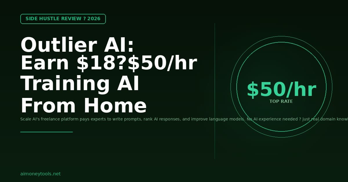 Outlier AI Review 2026: How to Make $18–$50/Hour Training AI (No Experience Required)