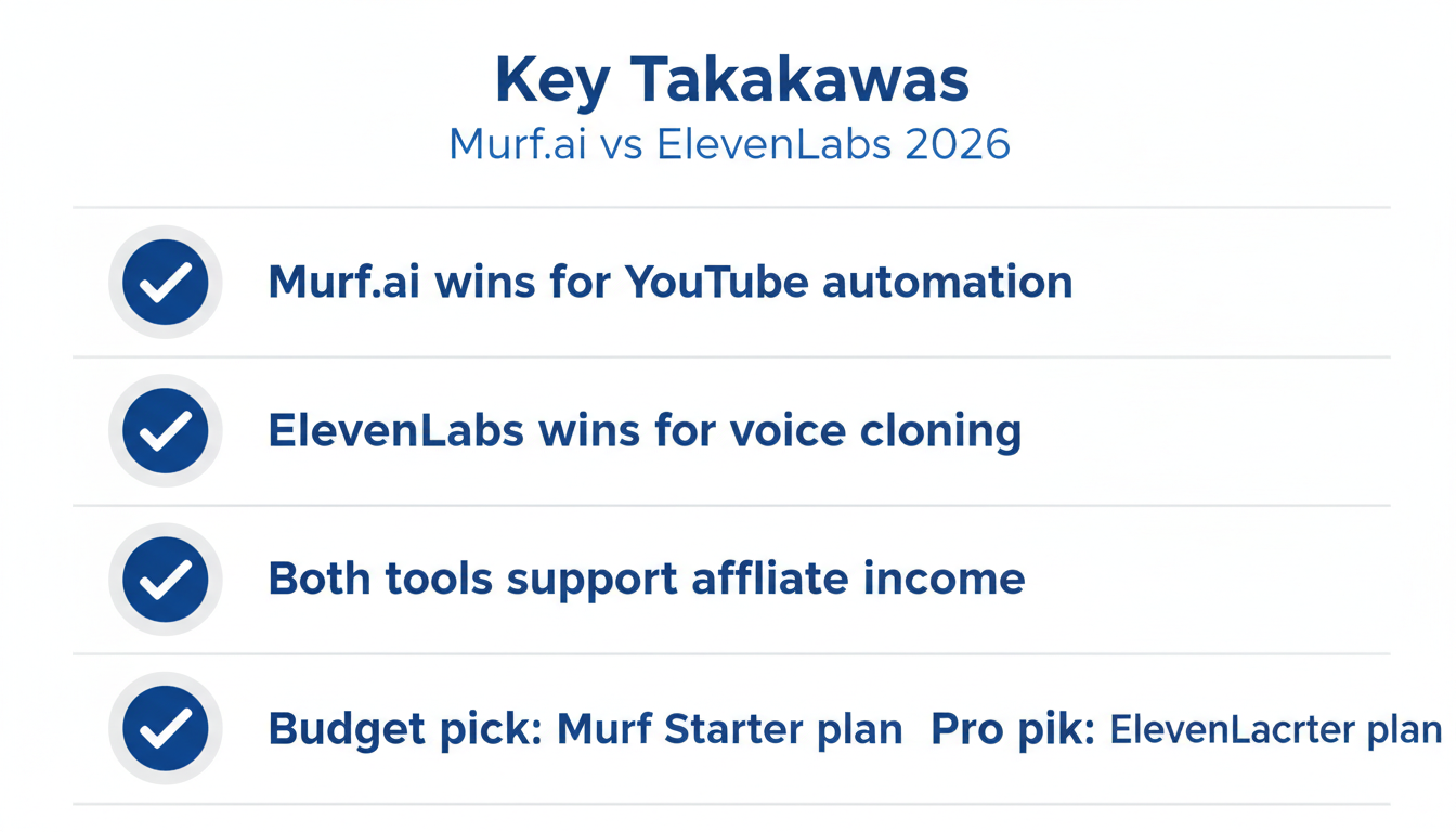 Key Takeaways — Murf.ai vs ElevenLabs