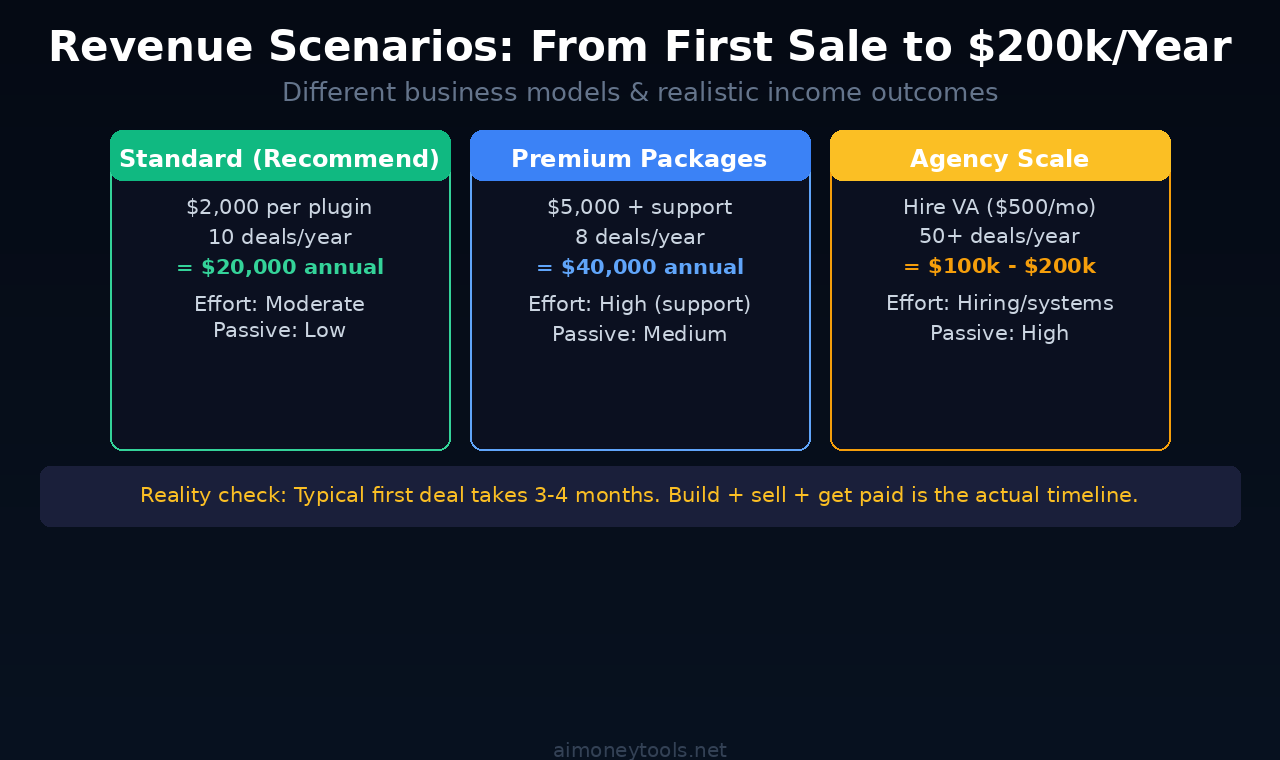 3 business model scenarios: solo, premium, or scaled