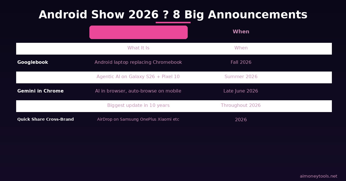 Android Show 2026 — All Announcements at a Glance