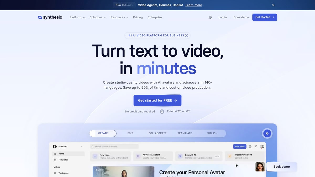 Top 12 Best AI Tools to Transform Your Workflow in 2025 - Synthesia