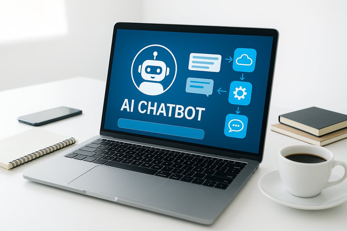 Modern workspace with AI tools