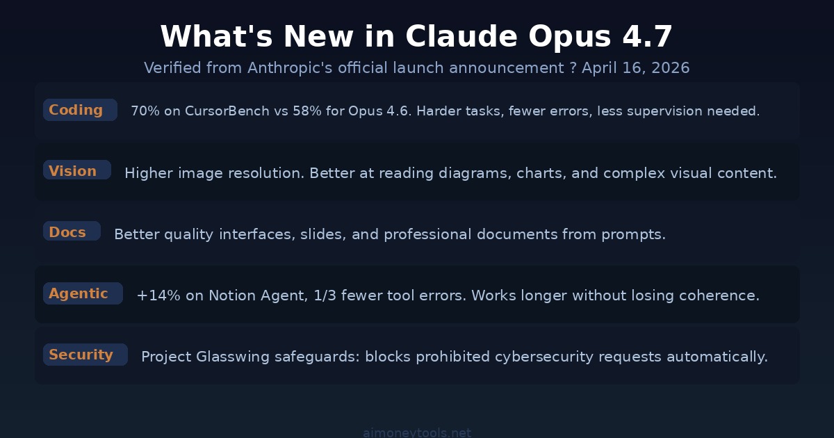 What is new in Claude Opus 4.7 — coding, vision, agentic improvements