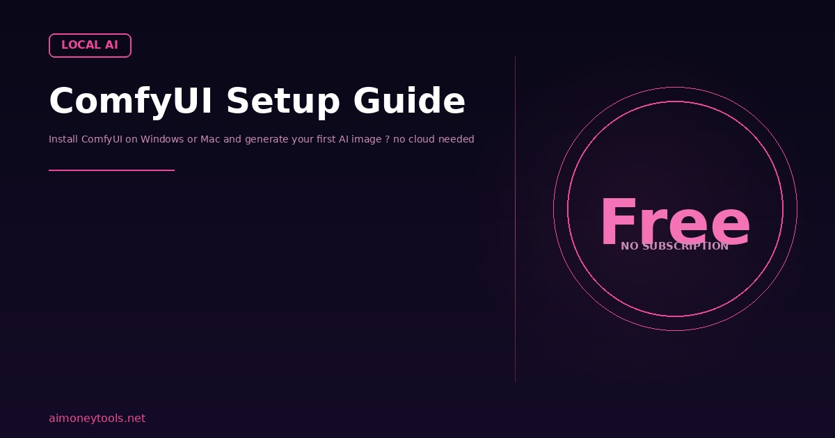 ComfyUI Beginner Guide 2026: Install, Setup & First Image