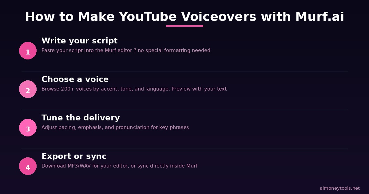 Murf.ai for YouTube creators — step by step workflow
