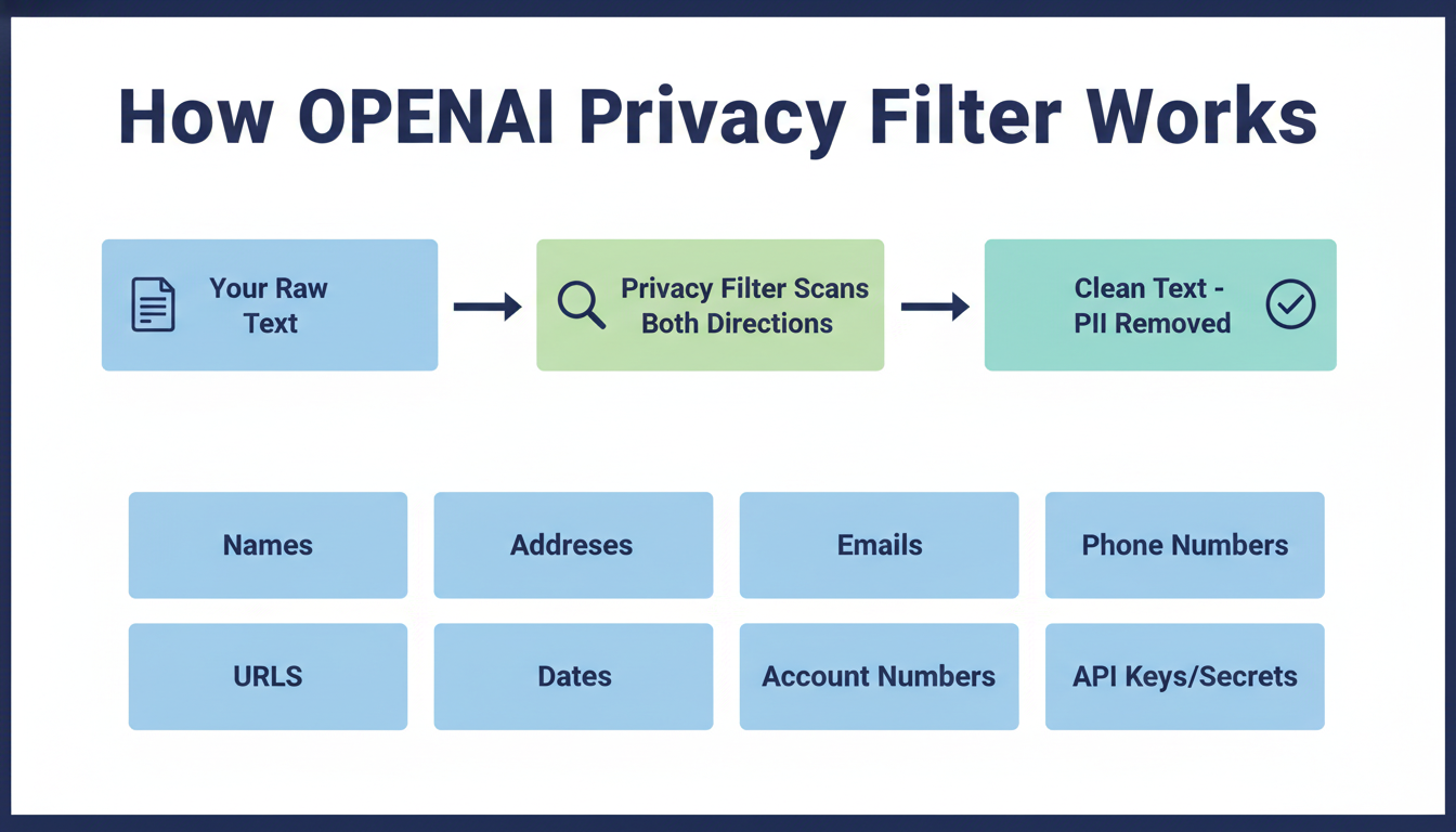 How Privacy Filter works — data flow and categories