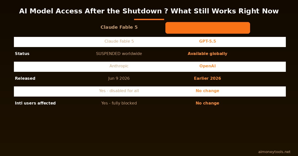 AI model access comparison after the shutdown — Claude vs GPT-5.5 vs Gemini