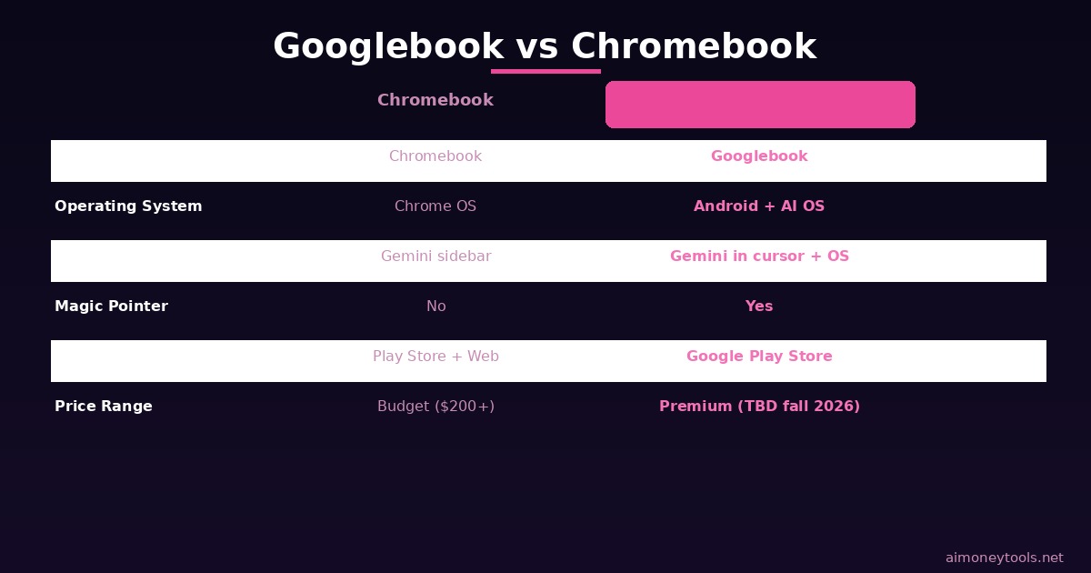 Googlebook vs Chromebook: What's the Difference?